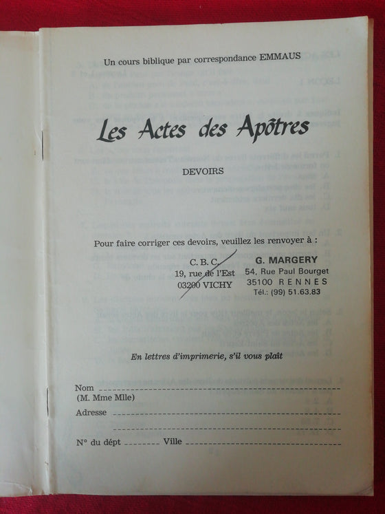 Les Actes des Apôtres