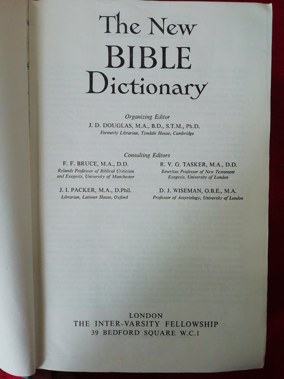 The New Bible Dictionary