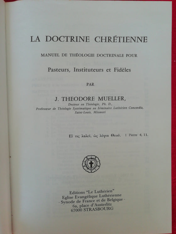 La Doctrine Chrétienne (Luthéranisme)