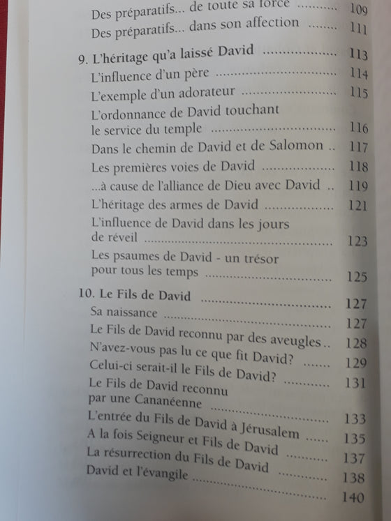 La vie de David et ses leçons pour nous