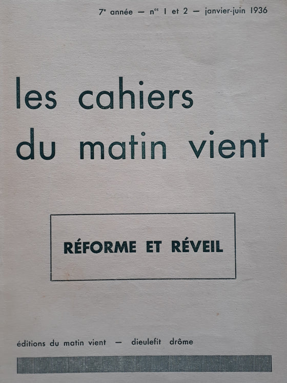 Réforme et Réveil - 7e année n°1 et 2 - Janvier-Juin 1936