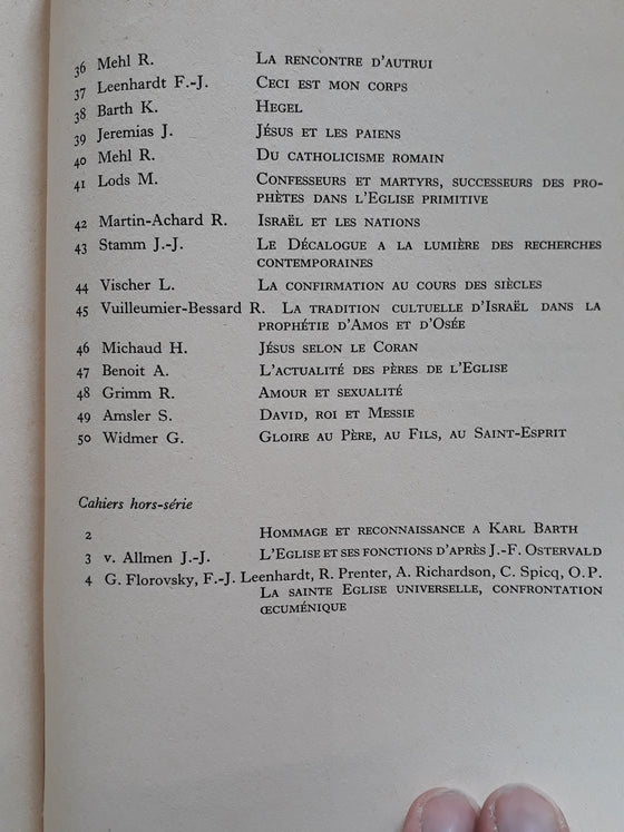 Cahiers Théologique 51 - L'humanité de Calvin