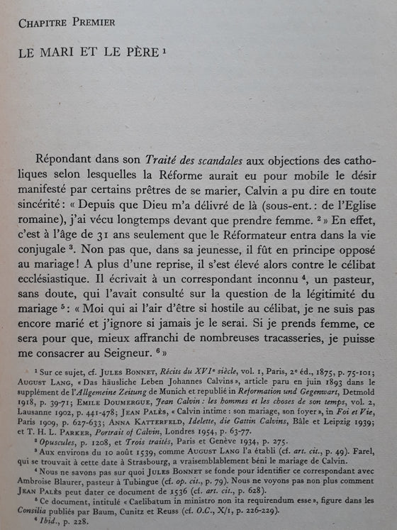 Cahiers Théologique 51 - L'humanité de Calvin