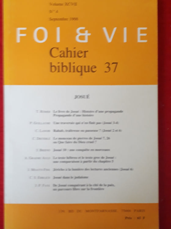 Foi et vie - Cahier biblique 37