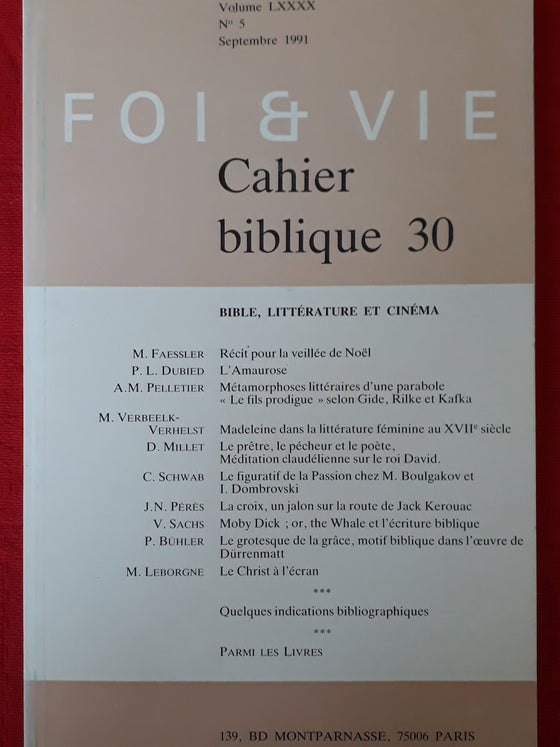 Foi et vie - Cahier biblique 30