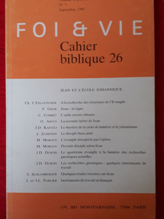 Foi et vie - Cahiers bibliques 26