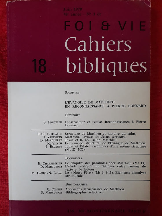 Foi et vie - Cahiers bibliques 18