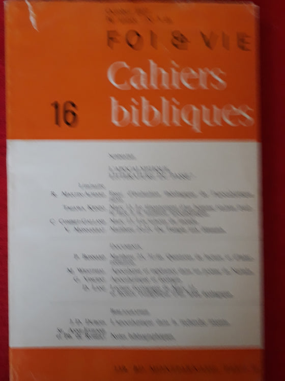 Foi et vie - Cahiers bibliques 16