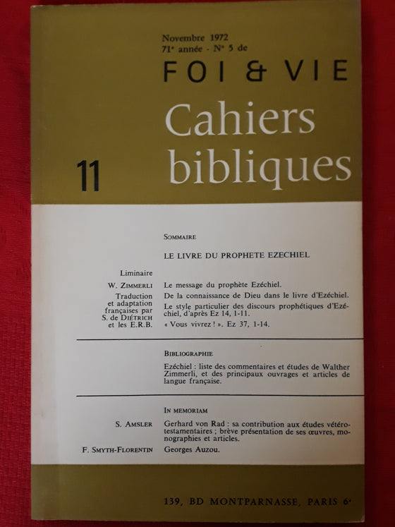 Foi et vie - Cahiers bibliques 11