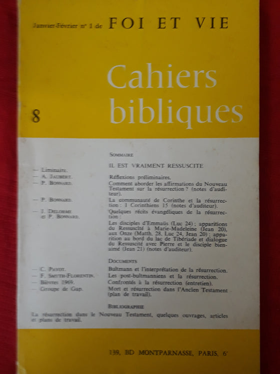 Foi et vie - Cahiers bibliques 8