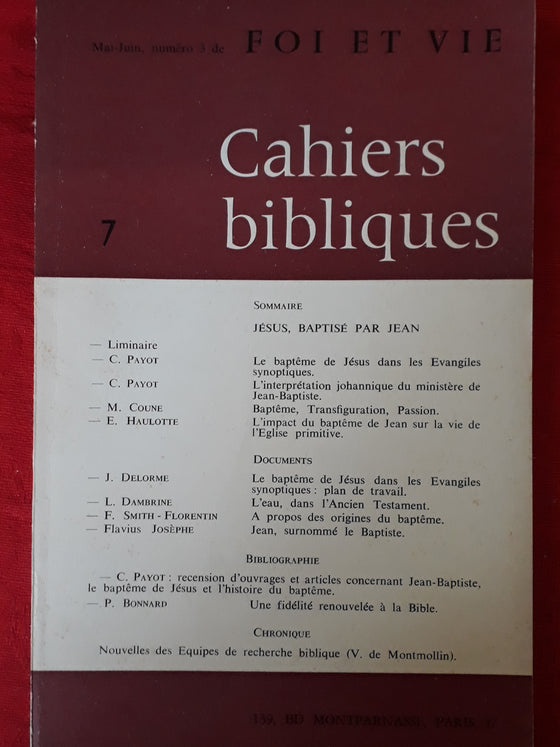 Foi et vie - Cahiers bibliques 7