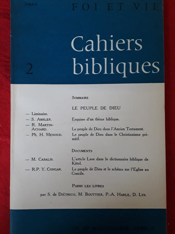 Foi et vie - Cahiers bibliques 2