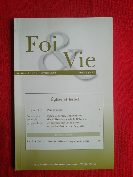 Foi et Vie - 1 Février 2002