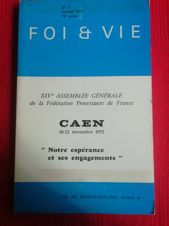 Foi et Vie - 1 Janvier 1973