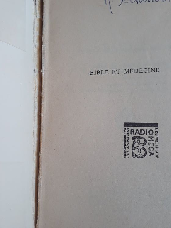 Bible et Médecine (livre ancien)