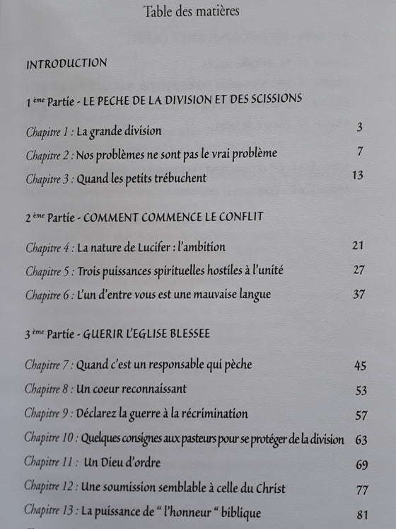 Il est temps d'en finir avec les divisions dans l'Eglise