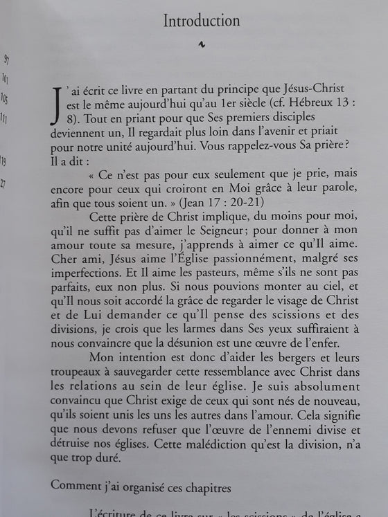 Il est temps d'en finir avec les divisions dans l'Eglise