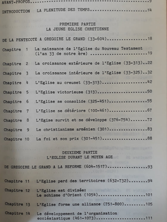 L'église dans l'histoire