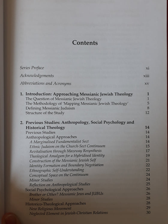 Mapping Messianic Jewish Theology - A constructive approach