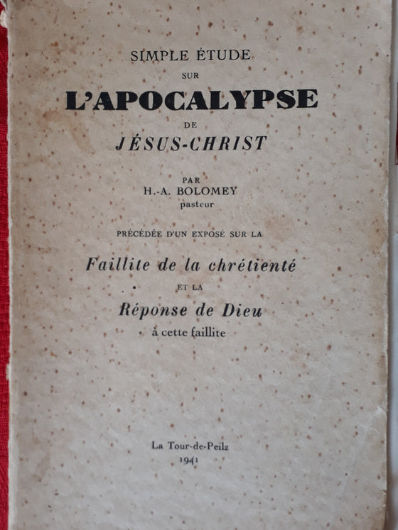 L'apocalypse de Jésus-Christ