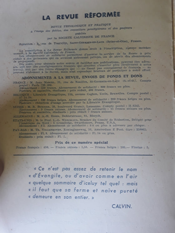 La revue réformée #2-3 1950