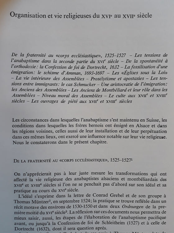 Les assemblées Anabaptistes-Mennonites de France (séculier)