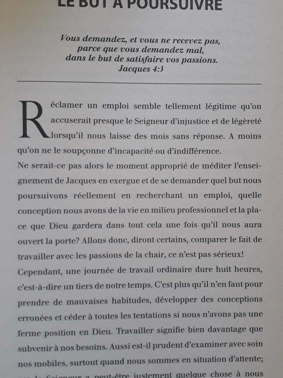 Du travail en général et du chômage en particulier