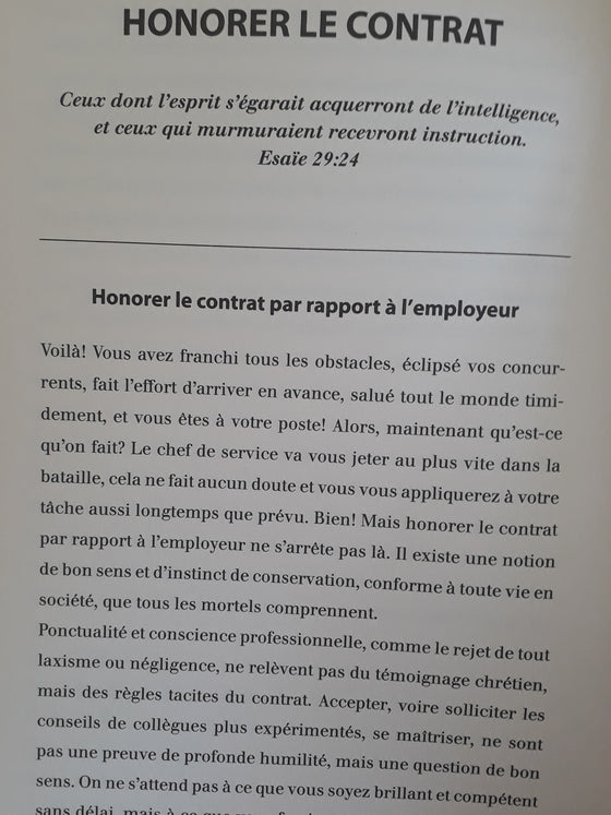 Du travail en général et du chômage en particulier