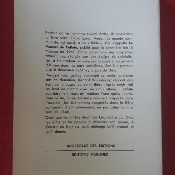 Réponse à la bible de moscou