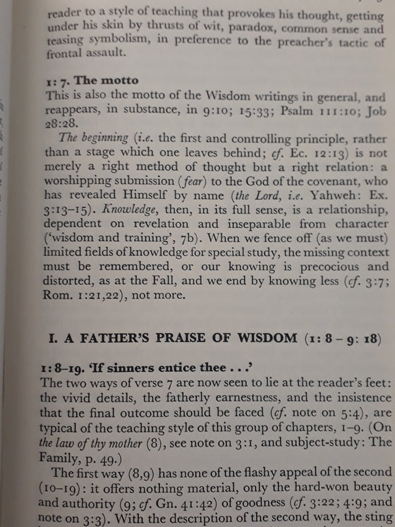 Proverbs an introduction and commentary