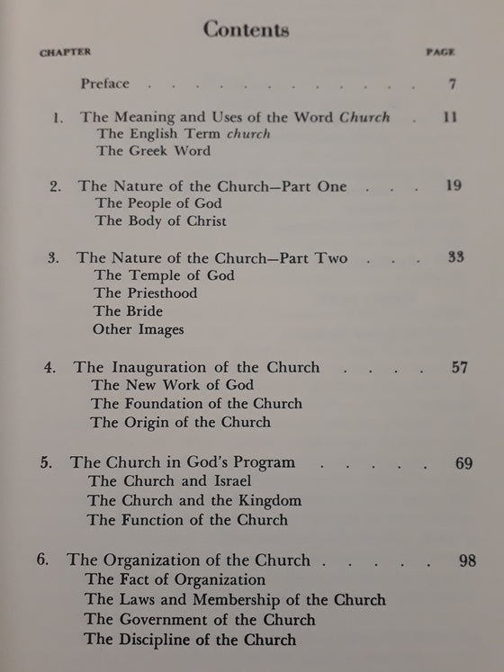 The church in God's program (underlined)