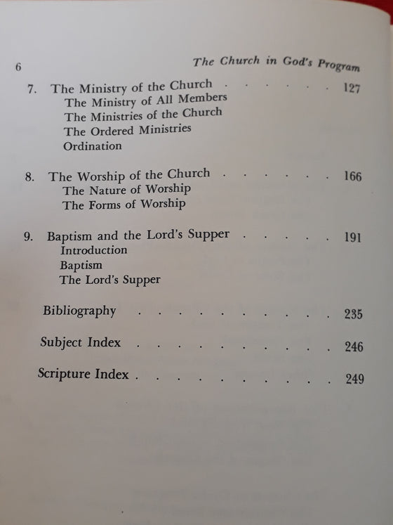 The church in God's program (underlined)