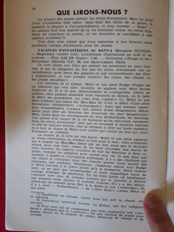 Le rayon de soleil 1960