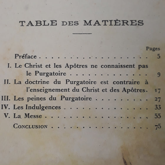 Le Purgatoire les Indulgences et la Messe