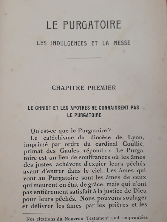 Le Purgatoire les Indulgences et la Messe