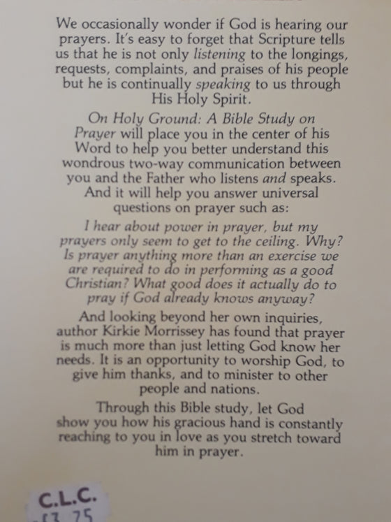 On Holy Ground - A Bible Study on Prayer