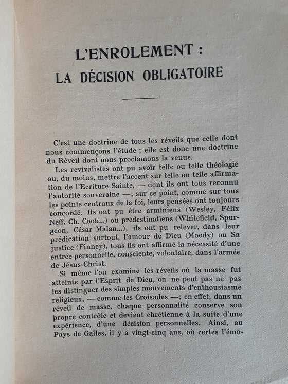 La doctrine du Réveil