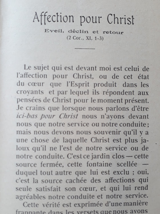 Affection pour Christ