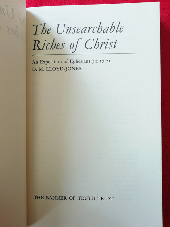 The unsearchable riches of Christ