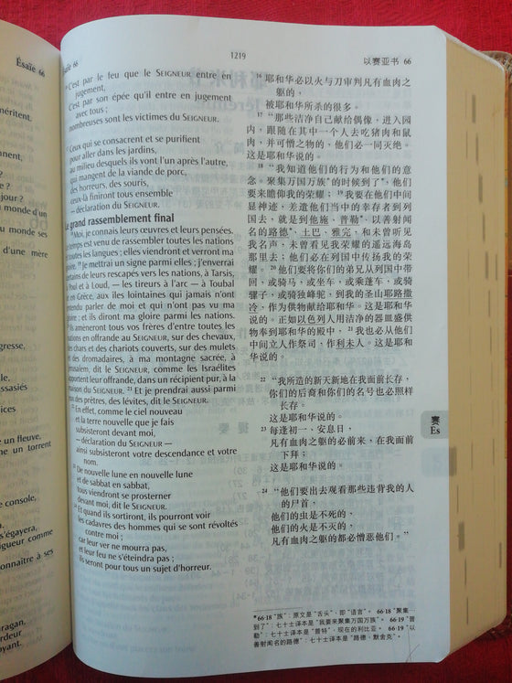 La Sainte Bible chinois-français