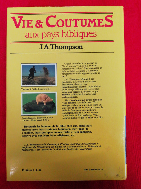 Vie & Coutumes aux pays bibliques