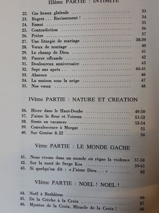 Ombre et lumière, Poèmes bibliques