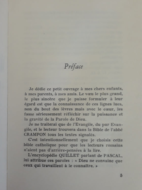 Ma conversion à la lumière de l'Evangile