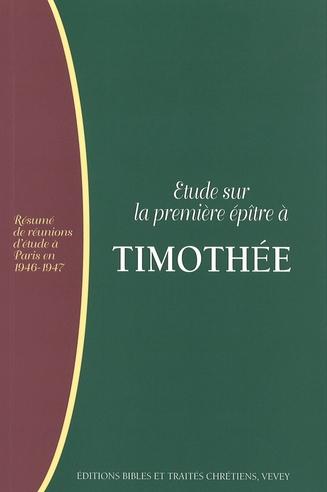 Timothée 1ère épitre