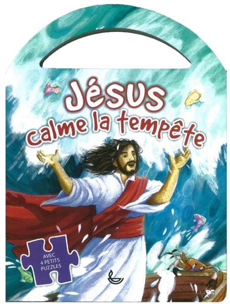 Jésus calme la tempête avec 4 puzzles