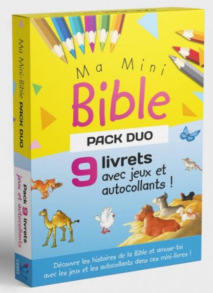 Pack duo 9 livrets "Ma mini Bible" avec jeux et autocollants