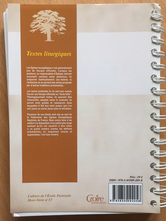 Textes liturgiques - Cahiers de l’Ecole Pastorale Hors-Série vol.17