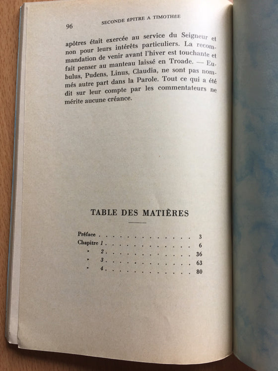 Étude sur la seconde épître à Timothée