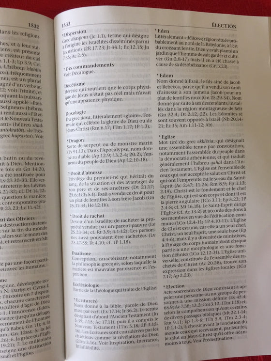 La Bible avec notes de référence