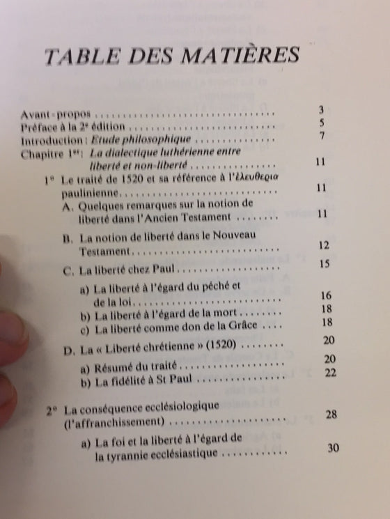 La notion de liberté chez Luther